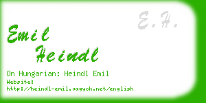 emil heindl business card